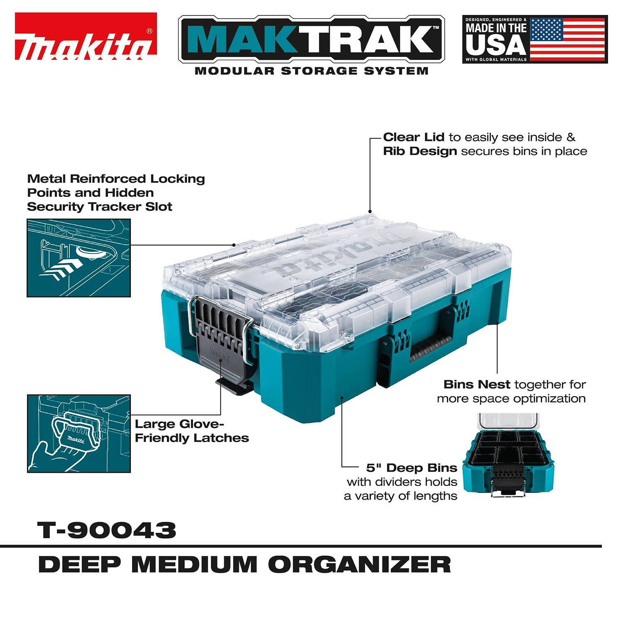 Makita® MAKTRAK™ Deep Medium Organizer, Model# T-90043